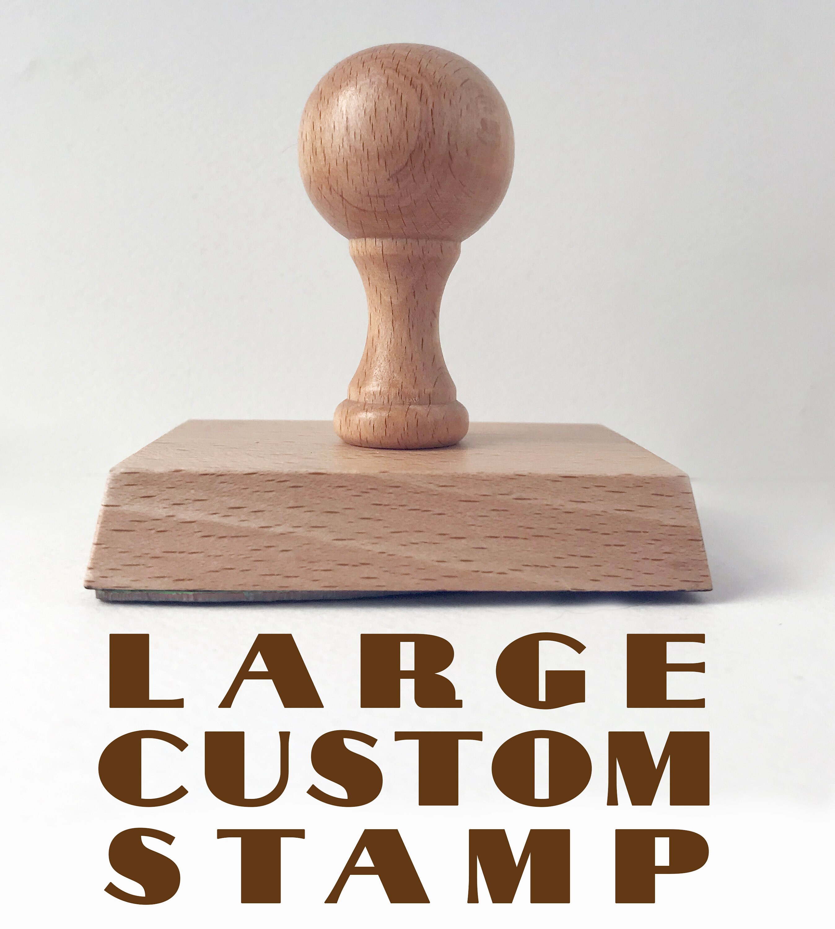 Large Custom Stamp Custom Logo StampCustom Rubber Stamp Etsy