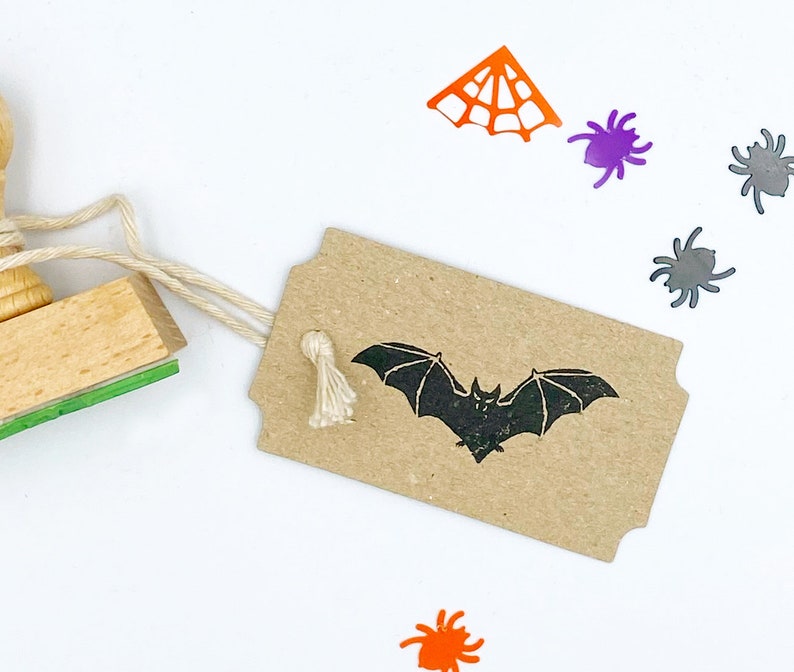 Halloween wooden stamp for Party Gift Tag