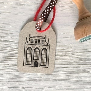 Stamp from Gdansk ARTUS COURT, old building rubber stamp, old architecture image 1