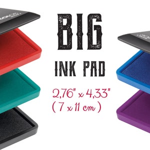 Conjunto de grande INKPAD para carimbos de borracha, 5 cores sortidas, tintas de excelente qualidade para carimbos de borracha e papelaria, tintas brilhantes e duradouras