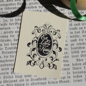 Custom Design of EX LIBRIS Wooden Stamp. Drawing according to Your Idea. Artistic Bespoke Stamp. Examples of made-to-order Design in Gallery image 2