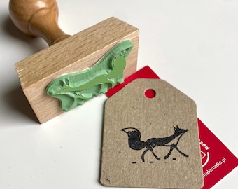 Fox Wooden Stamp, Wildlife Illustration (2.5x5cm)