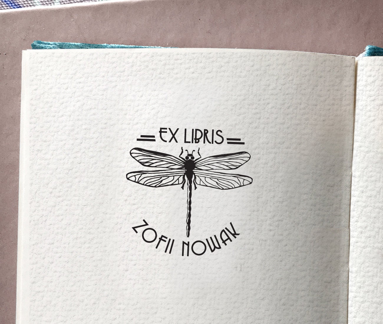 DRAGONFLY Personalised Ex Libris Book Stamp. Art Deco Design. Gift for  Teacher. Personalisation Inluded. Exlibris Personalized Stamp -  Ireland