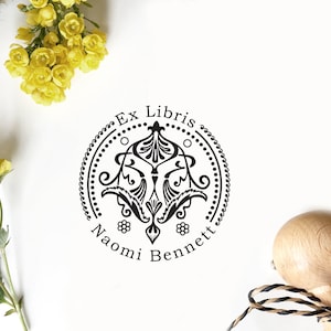 Ex libris met ornamentem ART DECO - Ex Libris op Zamówienie - Persoonlijke versiering - op elegante wijze
