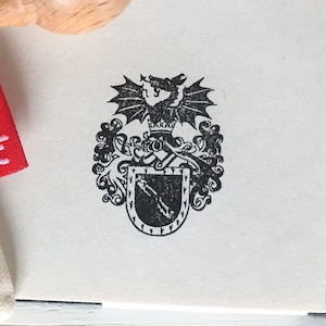 Personalized Family Crest Wooden Stamp