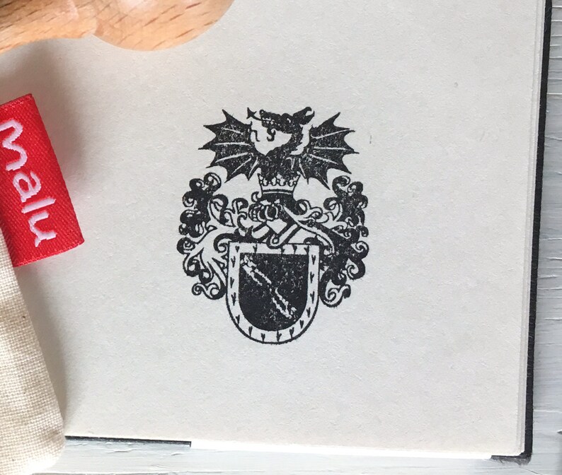 Personalized Family Crest Wooden Stamp