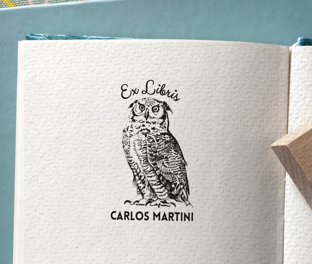 Custom Book Embosser with Wise Owl