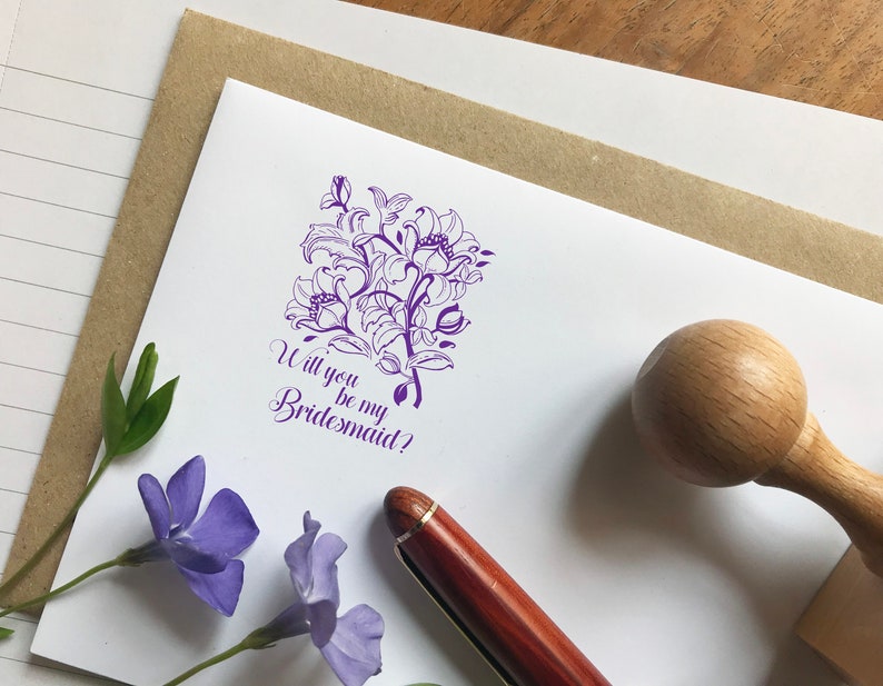 Will you be my Bridesmaid Wooden Stamp Wedding Planning. Save the date stamp. Bridesmaid Proposal Cards. DIY Be my Bridesmaid Card supply image 1