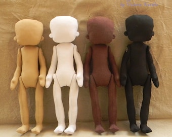 textile doll Blank doll bodies with ears