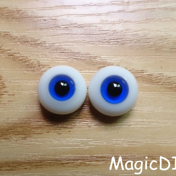 BJD Glass Eyes Blue Purple Flat Base for Luts / yosd / msd / sd 1/6 1/4 1/3 bjd dolls (12mm 14mm 16mm 18mm 20mm)