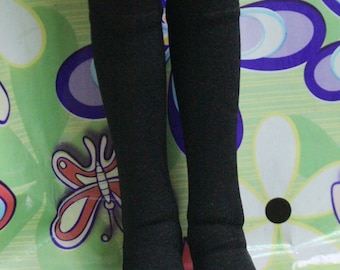 Black Mid-long socks Stockings for 1/8 1/6 1/4 1/3 BJD dolls