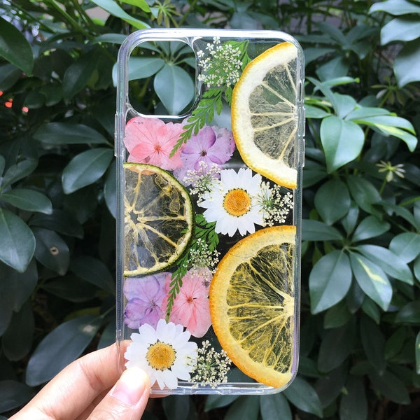 Handgemachte echte getrocknete gepresste Blume Handyhülle, iphone se 7 8 plus x xr xs 11 12 13 pro max Hülle, Samsung Galaxy s10 s20 fe s21 note 20 case