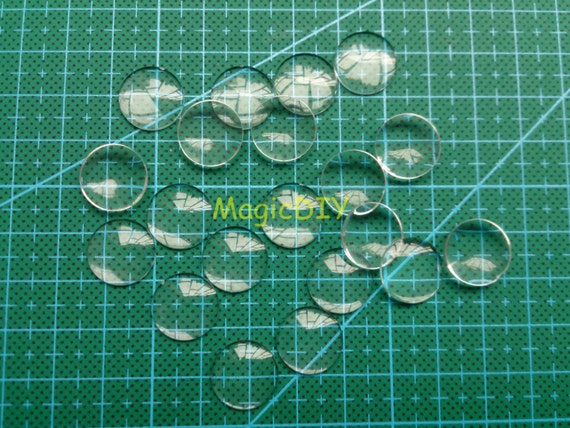 Flat transparent acrylic blank Blythe eye chips for Custom Use 1 Pair