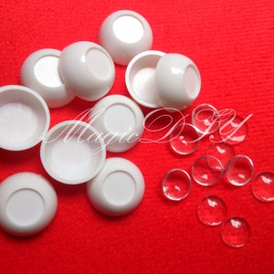 BJD DIY en blanco acrílico sin pupilas ojos media bola 8 mm 10 mm 12 mm 14 mm 16 mm 18 mm 20 mm 22 mm 24 mm 26 mm (1 par)