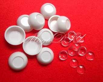 BJD DIY blank acrylic no pupils eyes half ball 8mm 10mm 12mm 14mm 16mm 18mm 20mm 22mm 24mm 26mm(1 pair)