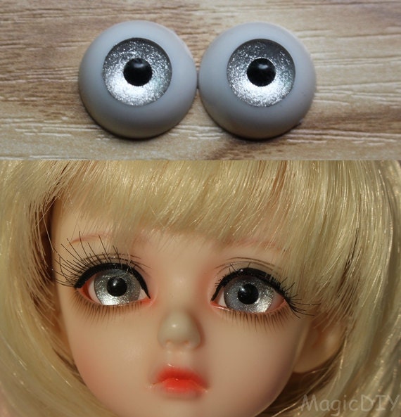 22mm Hand Made BJD Doll Eyes Grey Silver Acrylic Half Ball 22mm Hand Made BJD Doll Eyes Grey Silver Acrylic Half Ball