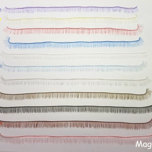 200mm*8mm eyelashes for BJD dolls 15 colors