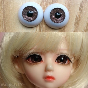 Hand Made BJD Doll Eyes Sand Brown Acrylic Half Ball 8mm 10mm 12mm 14mm 16mm 18mm 20mm 22mm 24mm 26mm