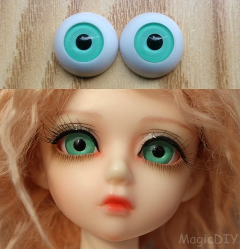 24mm Hand Made BJD Doll Eyes Shining Red Acrylic Half Ball