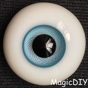 BJD glass Blue Eyes Red Mesh for 1/4 1/3 bjd dolls (14mm 16mm 18mm)