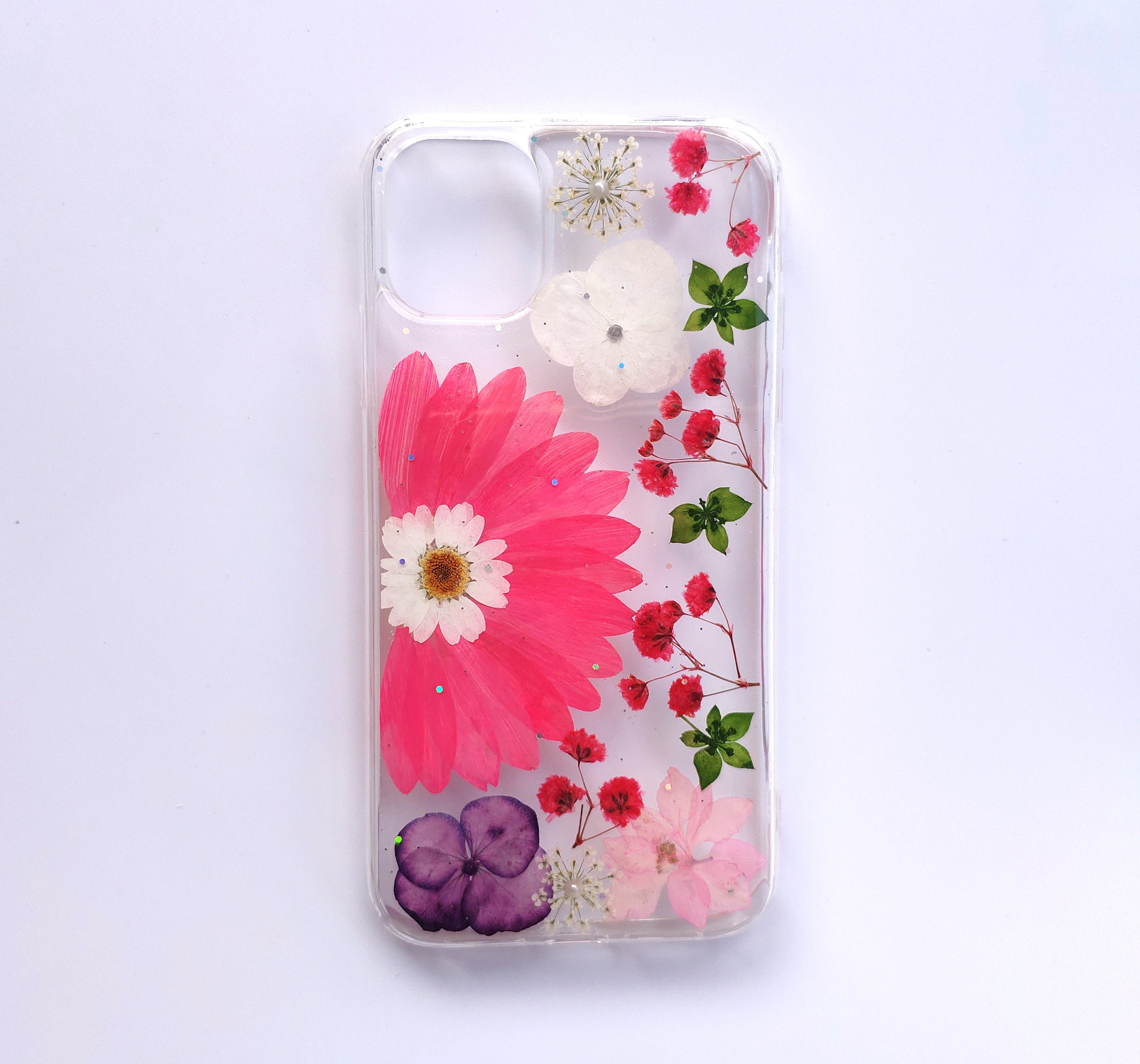 Handmade Real Dried Pressed Flower Phone Case Iphone 7 8 Plus Etsy