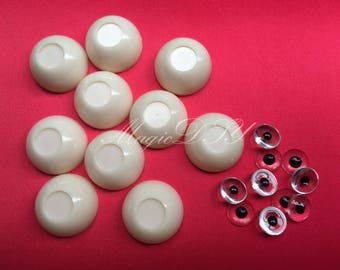 30mm BJD DIY blank acrylic black small pupils eyes half ball(1 pair)