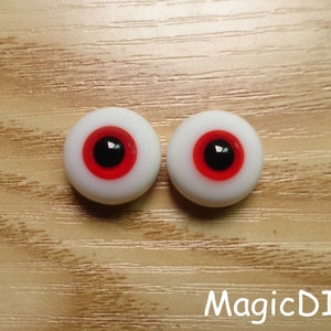 BJD Glass Eyes Blood Red Flat Base for Luts / yosd / msd / sd 1/6 1/4 1/3 bjd dolls (12mm 14mm 16mm 18mm 20mm)