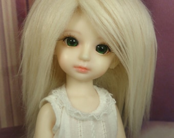 BJD doll fabric fur wig Smoke Yellow wig hair for 1/12 1/8 1/6 bjd dolls 3-4",4-4.5",5-6",6-7"