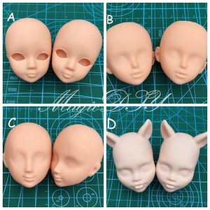 2pcs Practicing Makeup doll head (4 styles available)