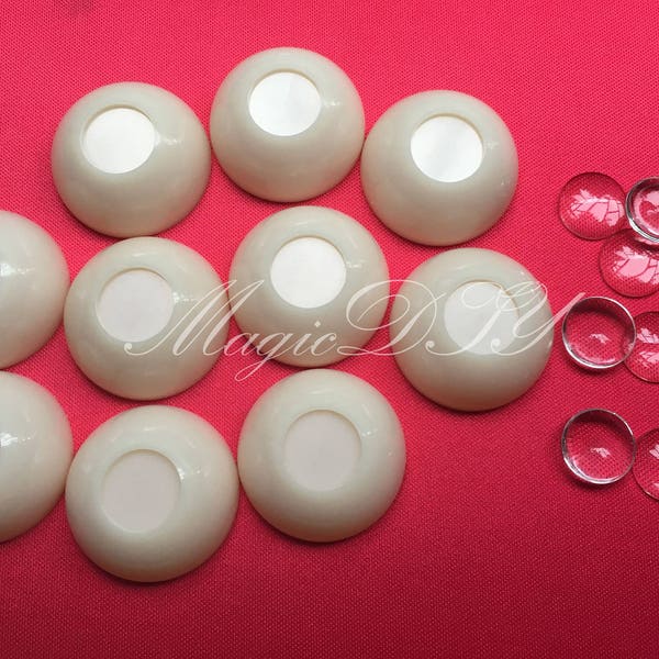 30mm BJD DIY blank acrylic transparent small pupils eyes half ball(1 pair)