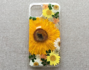 Handmade real dried pressed flower phone case, iphone 7 8 plus x xr xs 11 12 pro max case, samsung galaxy s9 s10 s20 fe note 9 10 plus case