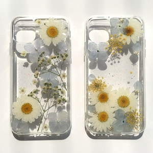 Handmade real dried pressed flower phone case, iphone 7 8 plus x xr xs 11 12 pro max case,samsung galaxy s9 s10 s20 s21 note 9 10 plus case