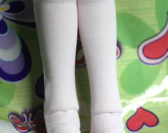 White Mid-long socks Stockings for 1/8 1/6 1/4 1/3 BJD dolls