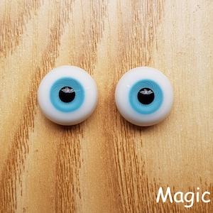 14mm BJD Glass Eyes Mesh Sky Blue Flat Base for 1/4 bjd dolls