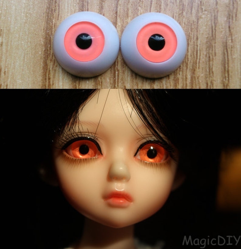 14mm Hand Made BJD Doll Eyes Pearlized Blue Acrylic Half Ball
