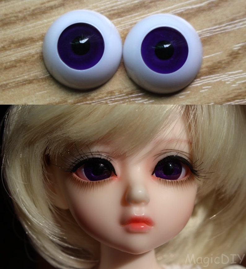 22mm Hand Made BJD Doll Eyes Brown Acrylic Half Ball