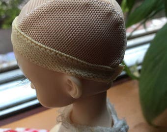 Beige/Black elastic Hairnet For 1/3 1/4 1/6 1/8 1/12 BJD Blythe KURHN Barbie American Girl Doll