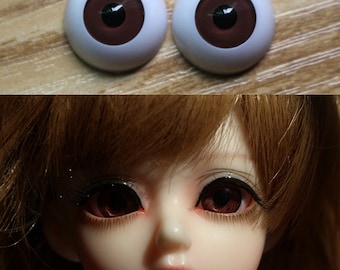 Hand Made BJD Doll Eyes Brown Acrylic Half Ball 8mm 10mm 12mm 14mm 16mm 18mm 20mm 22mm 24mm 26mm