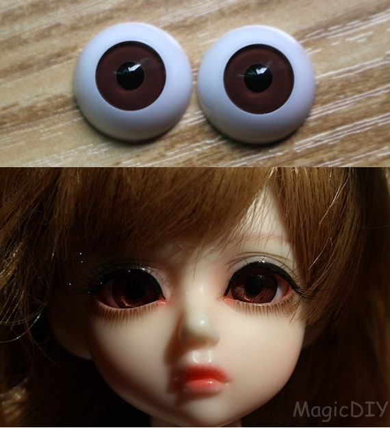 8mm Hand Made BJD Doll Eyes Shining Red Acrylic Half Ball
