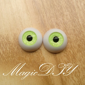 Hand Made BJD Doll Eyes Green Sand Acrylic Half Ball 8mm 10mm 12mm 14mm 16mm 18mm 20mm 22mm 24mm 26mm