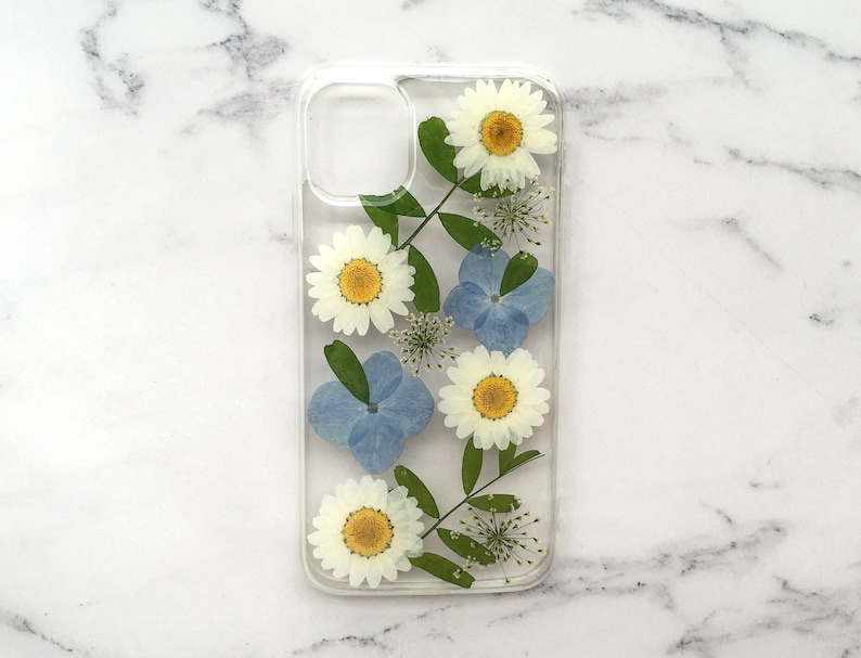 Handmade real dried pressed flower phone case iphone 7 8 plus Etsy