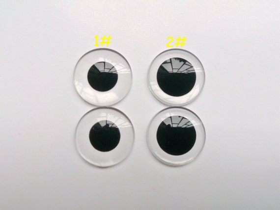 Flat transparent acrylic blank Blythe eye chips for Custom Use 1 Pair
