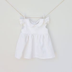 Baby Baptism Dress, Baptism Gown, Flower Girl Dress, Baby Girl Dress, Baby Birthday Dress, Peter Pan Collar, Baby Shower Gift, Toddler Dress
