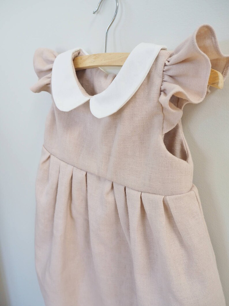 Baby Easter Dress Baby Linen Dress Bloomer Set for Girl Baby Etsy