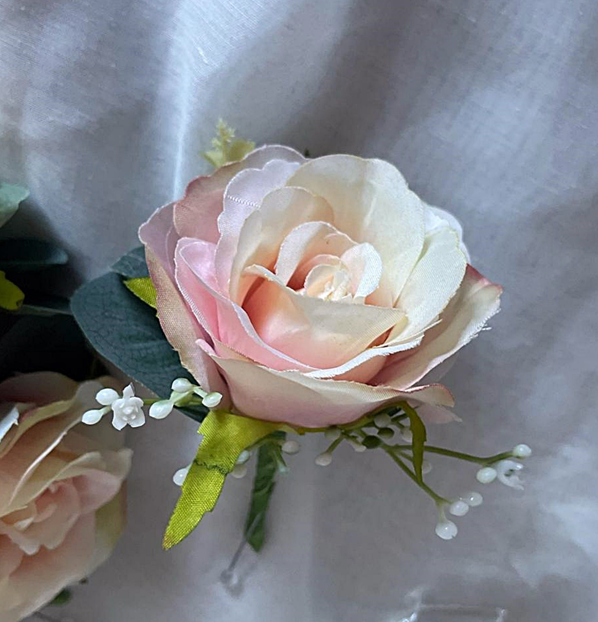 3.5 Light Pink Rose Flower Blush Pink Artificial Rose Soft Pink Artificial  Flower Blush Faux Flower Blush Boho Wedding Decor Blush Pink 