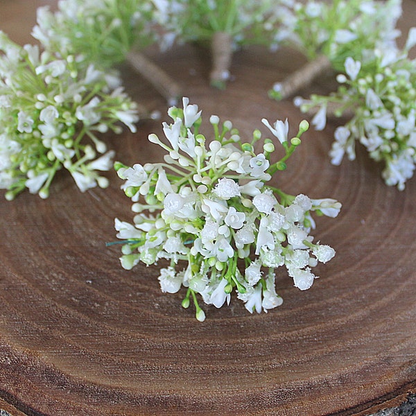 Artificial Gypsophila Baby's Breath Wedding Buttonholes, Rustic Gyp Wedding Buttonhole, Gypsophila Buttonhole