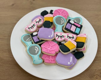 2 Dozen Mini Spa Theme Decorated Cookies Set