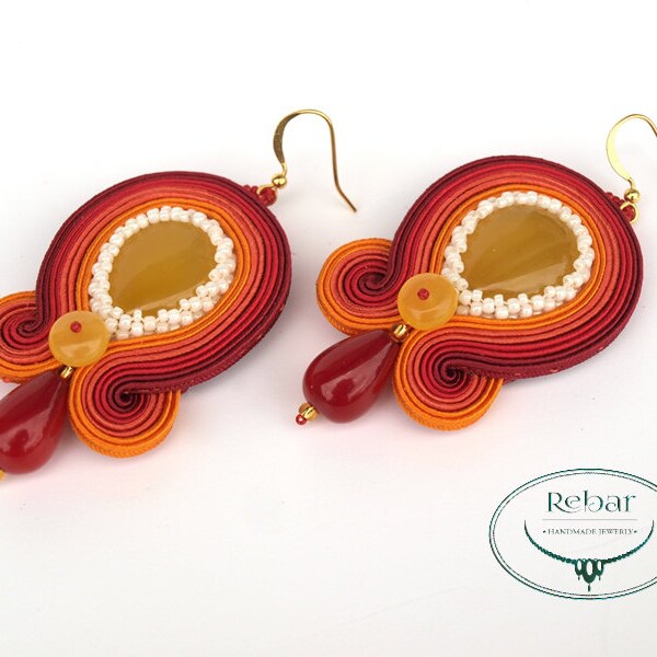 Soutache earrings „ Sunset”