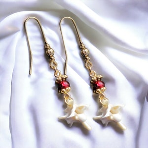 Regal Drops Gold Filled  Rattlesnake Vertebrae Earrings