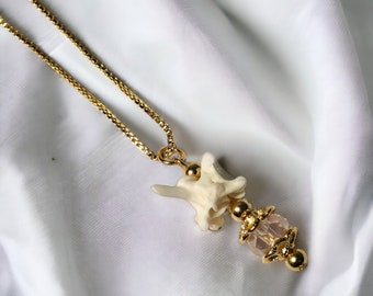 QUEEN CHARLOTTE Inspired Rattlesnake Vertebrae Necklace